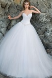 Abito da sposa Lungo Tulle Allacciato Scollo a v V Senza Maniche Ball Gown