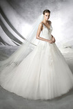 Abito da sposa Primavera Formale Tulle Applique Con Velo Mezza Coperta