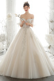 Abito da sposa Perline Cappellini Chiesa Super Satin A-Line Corpetto ingioiellato