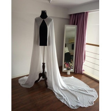 Scialle lungo in chiffon semplice elegante giacca da sposa lunga 2 metri