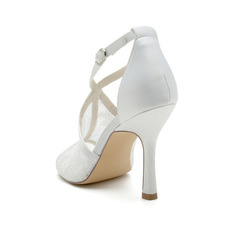 Scarpe da testa di pesce da sposa Scarpe da sposa in raso Scarpe eleganti a spillo Scarpe da banchetto di alta qualità