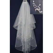 Velo da sposa Accessori per abiti da sposa Velo di perline fatto a mano squisito