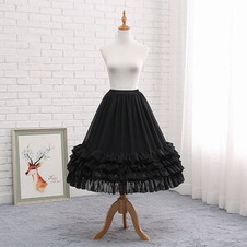 Sottogonna in chiffon sposa nero, crinolina lunga da, cosplay prom dress chiffon underskirt, gonna gonfia, Lolita midi skirt