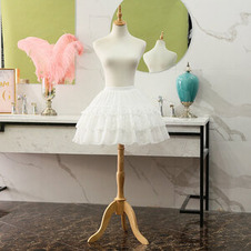 Gonna a spina di pesce in pizzo Lolita, sottoveste cosplay, crinolina in pizzo chiffon 47CM