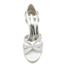 Tacchi alti in raso estivo Nobili eleganti banchetti Tacchi alti Scarpe da ballo per donna