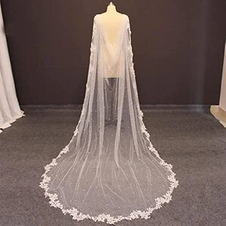 Abito da sposa da sposa Scialle di perle Velo scialle di pizzo