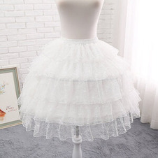 Gonna a cerchio in pizzo avorio, Lolita Soft Yarn Everyday Petticoat, sottovesti Lady Girls, sottovesti matrimonio nuziale