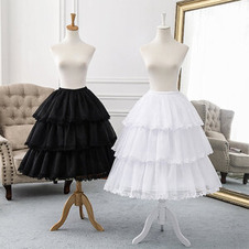 Lolita Puffy Petticoat, Cosplay regolabile Hoop, 3 strati sottoveste con bordo in pizzo, lunghezza regolabile