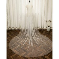 Velo da sposa perlato grande velo da sposa strascicante con pettine per capelli filato liscio lungo 3 metri