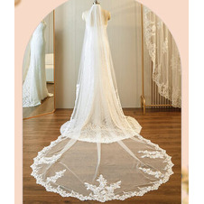 Velo da sposa da sposa Velo da trascinamento in pizzo da sposa Velo semplice