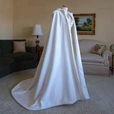 200CM scialle da sposa mantello da sposa mantello scialle con cappuccio bianco