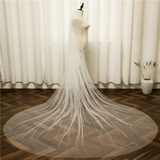 Velo da sposa perlato grande velo da sposa strascicante con pettine per capelli filato liscio lungo 3 metri