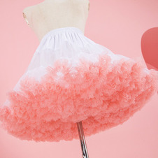 Sottoveste in tulle gonfio con elastico in vita rosa, sottogonna da danza classica principessa Lolita Cosplay, gonna corta tutu arcobaleno nuvola 45 cm