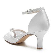 Scarpe da banchetto con strass tacco alto moda scarpe da banchetto in raso scarpe da sposa