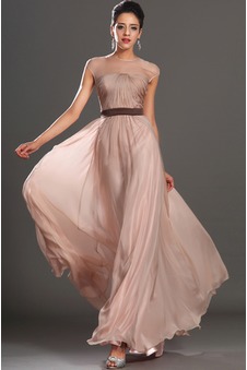 Abito da sera Fusciacche Chiffon Naturale Bambino rosa all'aperto