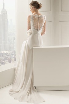 Abito da sposa Estate Fiore All Aperto Quanto inobtrusive Shiena Sheer