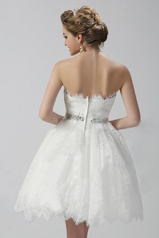 Abito da sposa Cinghia in rilievo A-Line collo Sweetheart Schiena Nuda