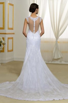 Abito da sposa Autunno all'aperto V-Scollo Naturale trendiness Pizzo