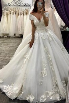 Abito da sposa Cappellini All Aperto Naturale Formale Fuori dalla spalla