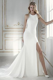 Abito da sposa decorato Non Specificato Super Satin Perline Naturale