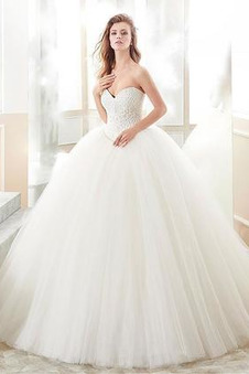 Abito da sposa Cuore A-Line Chiesa A Terra Tulle tipo Magro