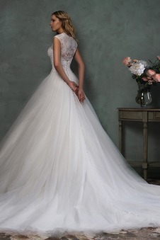 Abito da sposa Tulle Naturale All Aperto Lupetto Ball Gown Lungo