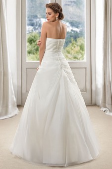 Abito da sposa Organza Cerniera Lungo Primavera Ball Gown Formale