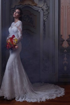 Abito da sposa Sirena Naturale Maniche Lunghe Petit Bateau All Aperto