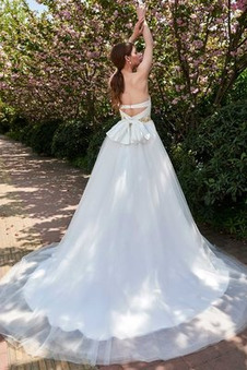 Abito da sposa Eleganti a linea Perline Schiena Nuda Caduta Cintura di perline