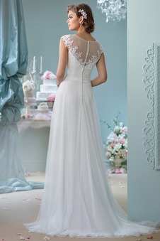 Abito da sposa decorato completo Tulle Lungo A-Line Cappellini