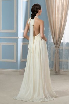 Abito da sposa Primavera Senza Maniche Cerniera Chiffon Scollo a v V