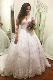 Abito da sposa Vintage indietro trasparente Pizzo Primavera Chiesa