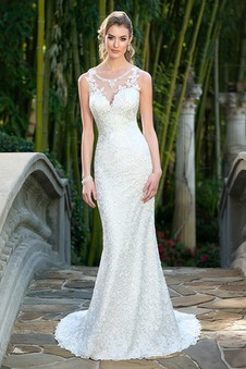 Abito da sposa Pizzo Naturale Sirena decorato Lungo eleganza