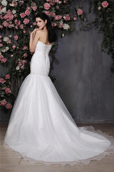 Abito da sposa Naturale Lungo Organza ambra Cuore Tipo standard Corpetto ingioiellato