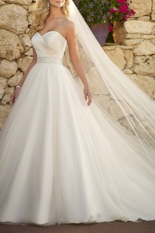 Abito da sposa Vintage Senza Maniche unbacked Super Satin Primavera