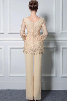 Abito mamma sposa Pizzo francese Tondo Lace Coperta Alle Caviglie Maniche Lunghe