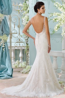 Abito da sposa All Aperto Formale Applique Primavera Lungo Schiena Nuda