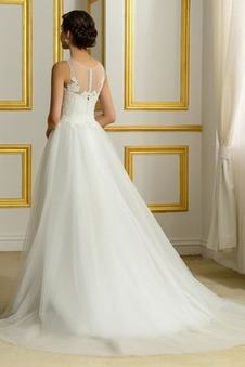 Abito da sposa Tipo standard Treno della corte Naturale moda Bottone