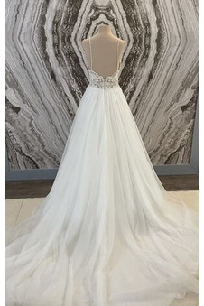 Abito da sposa Spiaggia completo Autunno Lungo Tulle Triangolo Invertito