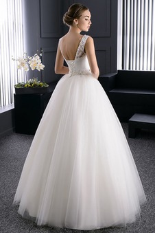 Abito da sposa Formale Applique All Aperto Tulle Primavera Lungo