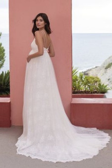 Abito da sposa Premaman Impero tessuto Senza Maniche Spaghetti spalline