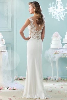 Abito da sposa Raso elastico Cappellini Applique Lungo foglia guaina