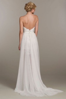 Abito da sposa Applique Cuore Lungo Naturale unbacked trendiness