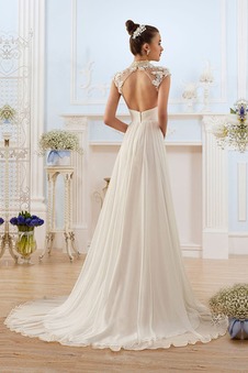 Abito da sposa Estate Chiffon A-Line stravagante maniche ad aletta