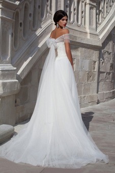 Abito da sposa Formale Quanto A-Line Allacciato Applique Tulle