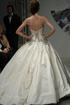 Abito da sposa Primavera Cuore Allacciato Senza Maniche Ball Gown