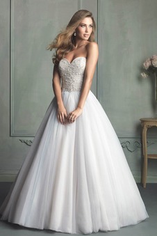 Abito da sposa Senza Maniche Ball Gown Chiesa Cuore Schiena Nuda Naturale