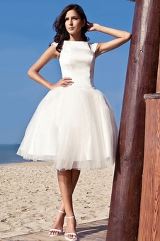 Abito da sposa Ball Gown Cerniera Raso elastico Cappellini Puffy Affascinante