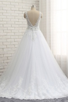 Abito da sposa Non Specificato Naturale Pizzo Overlay Romantici Perline