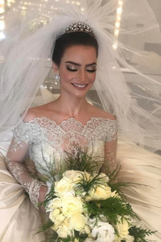 Abito da sposa Pizzo Naturale Maniche Lunghe Lungo Non Specificato